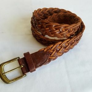 Full grain cowhide Argentina braided belt 36"